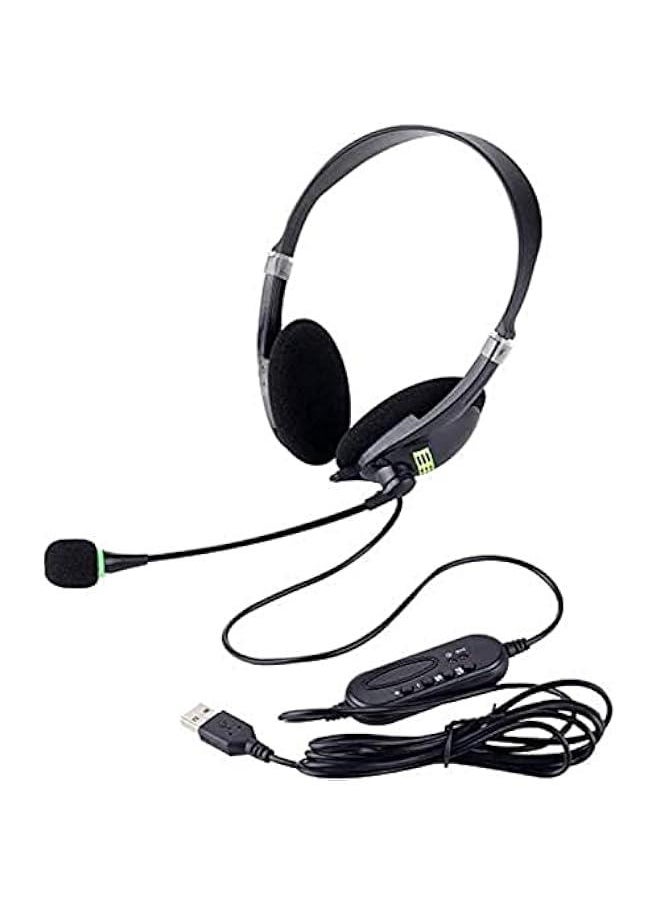 Generic USB Headset with Microphone,Noise Cancelling & Audio Controls, Stereo PC Headphone for Business Skype Call Center Office Computer, Clearer Voice, Super Light, Ultra Comfort  - Image 1