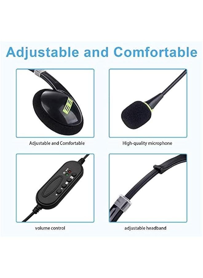 Generic USB Headset with Microphone,Noise Cancelling & Audio Controls, Stereo PC Headphone for Business Skype Call Center Office Computer, Clearer Voice, Super Light, Ultra Comfort  - Image 4