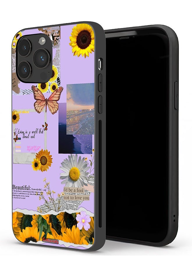 Tolwak Apple iPhone 13 Pro Protective Case Beautiful Sunflower Stickers - Image 1