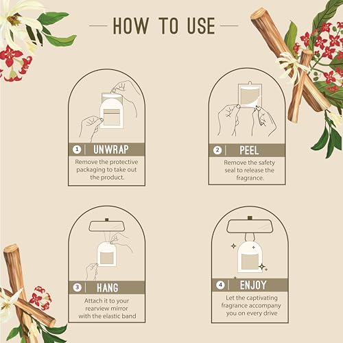 Aromahpure Gel Wink Hanging Car Perfume - Lavender, Lemon, Sandalwood | Pack of 3 | Long-Lasting Gel Based Car Air Freshener | Car Accessories | Last Up to 30 Days - Image 4