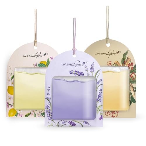 Aromahpure Gel Wink Hanging Car Perfume - Lavender, Lemon, Sandalwood | Pack of 3 | Long-Lasting Gel Based Car Air Freshener | Car Accessories | Last Up to 30 Days - Image 1