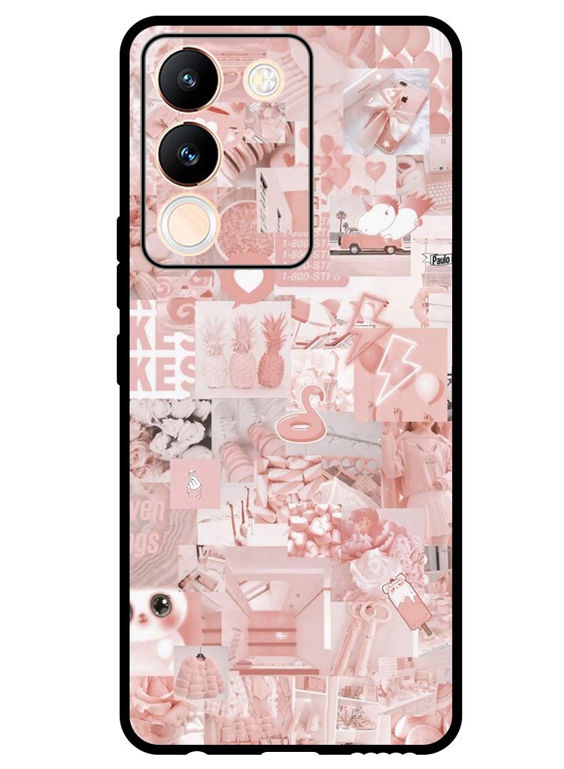 Theodor Protective Case Anti Scratch Shock Proof Bumper Cover For Vivo Y200 Pink Asthetic - Image 1