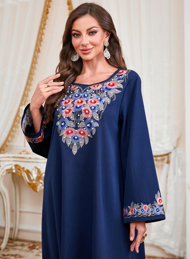 Take Two Women Embroidered Faux Pearl Jalabiya - Image 4