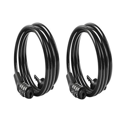 DETACHI Bicycle Lock with 4 Digit Combination Anti Theft Steel Cable Lock for Cycle, Bike & Scooter Heavy Duty Security Lock - Image 1