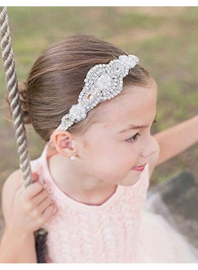 Missgrace Issgrace Flower Gilr Silver Crystal Rhinestones Headband Wedding Hair Accessories Hair Jewelry For Wedding And Girls - Image 3