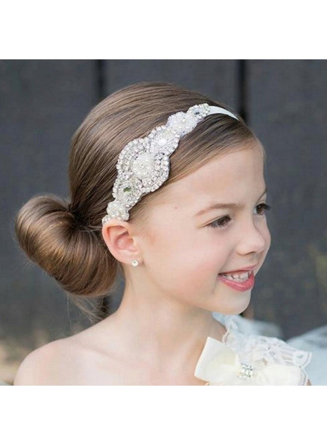 Missgrace Issgrace Flower Gilr Silver Crystal Rhinestones Headband Wedding Hair Accessories Hair Jewelry For Wedding And Girls - Image 4