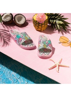 CUBS Flamingos Print Everyday Wear Eco-Friendly Pvc Slides For Kids Lightweight Easy To Wash And Anti-Slip Soles  - Image 3