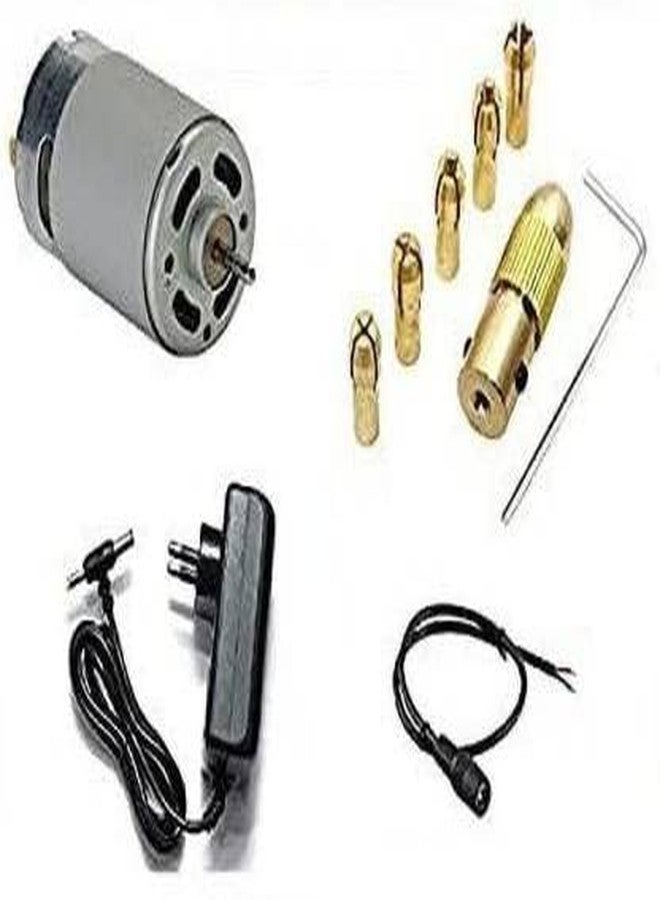 Diktmark 555 DC MOTOR HIGH POWER WITH 12V 2AMP, BIT KIT, FEMAIL CONNECTOR, Electronic Components Electronic Hobby Kit - Image 1