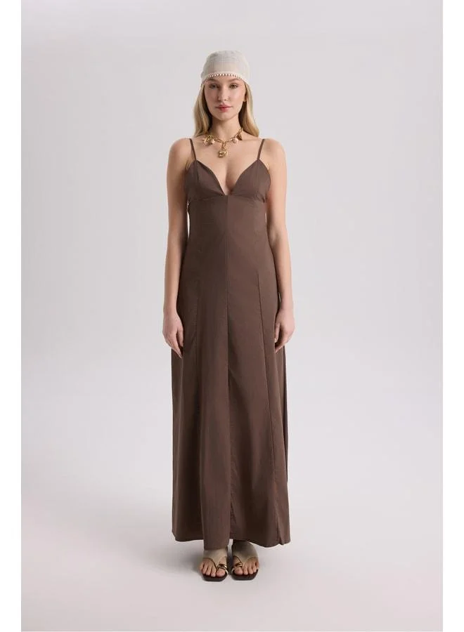 Bohemai  Onella Strap Coffee Long Dress. for Women | Best Price UAE