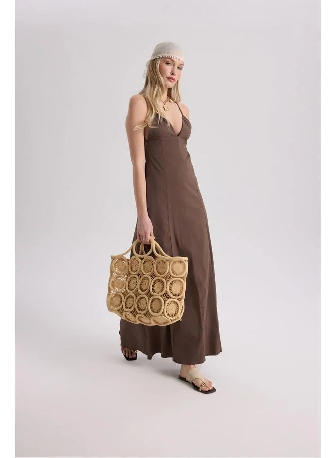 Bohemai  Onella Strap Coffee Long Dress. for Women | Best Price UAE