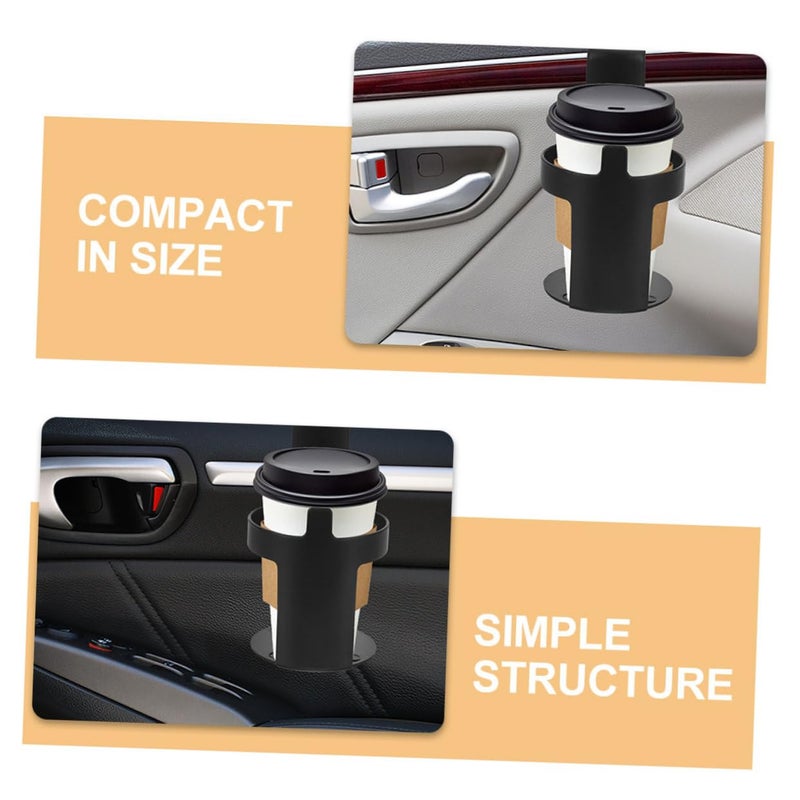 2 Pack Black Car Cup Holder for Bottles Cans Mugs Universal Vehicle Drink Holder - Image 5
