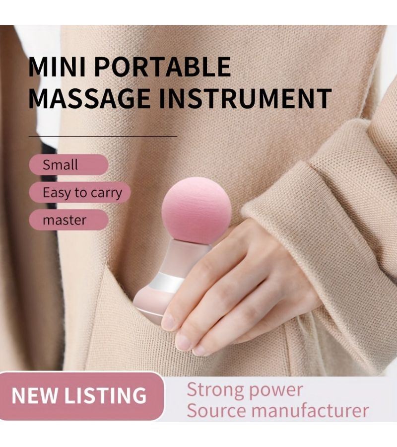Yellow Wireless Powerful Portable Massager For Neck Back Muscle Pain Relief - Image 3