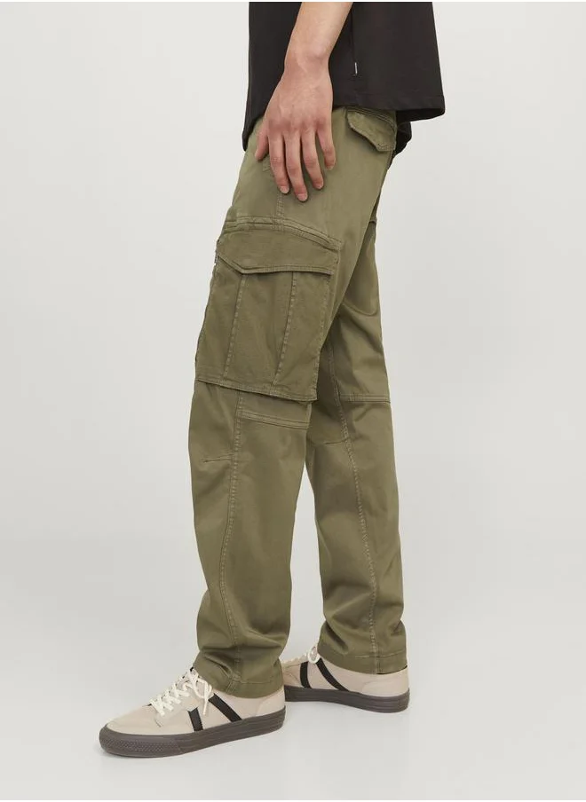 JACK & JONES Relaxed Fit Cargo Pants with Zip Pockets