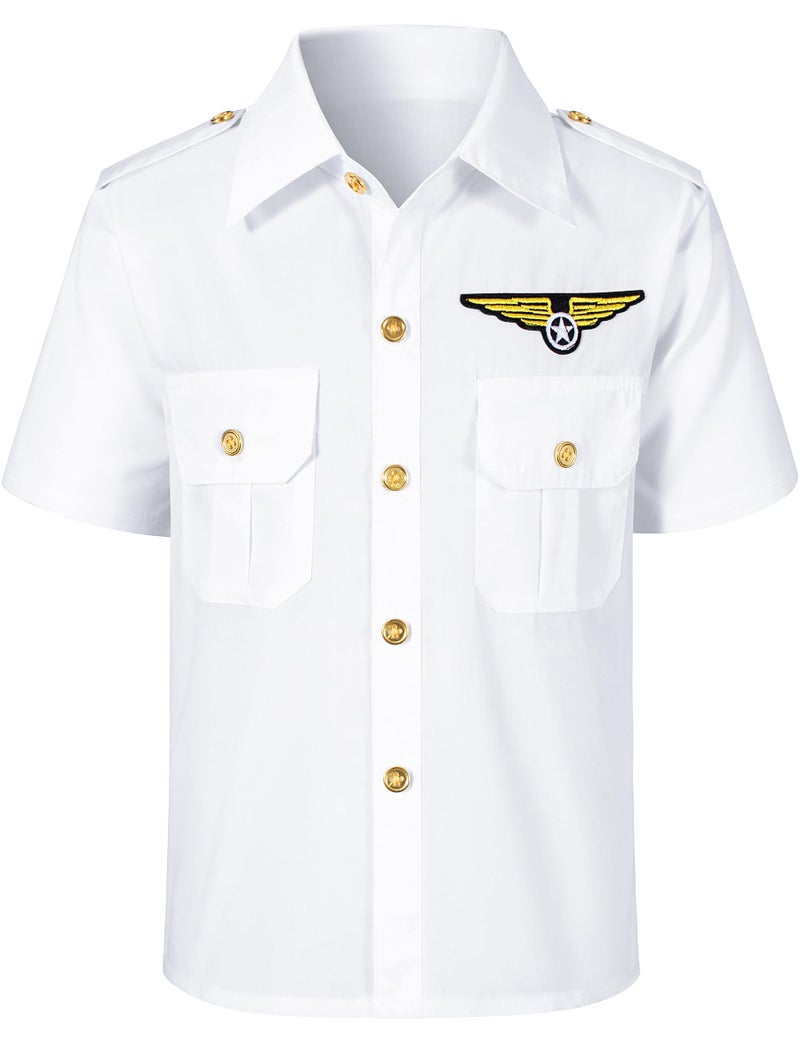 Yoroka Kids Pilot Costume Airline Captain Pilot Uniform With Accessories-140 - Image 4