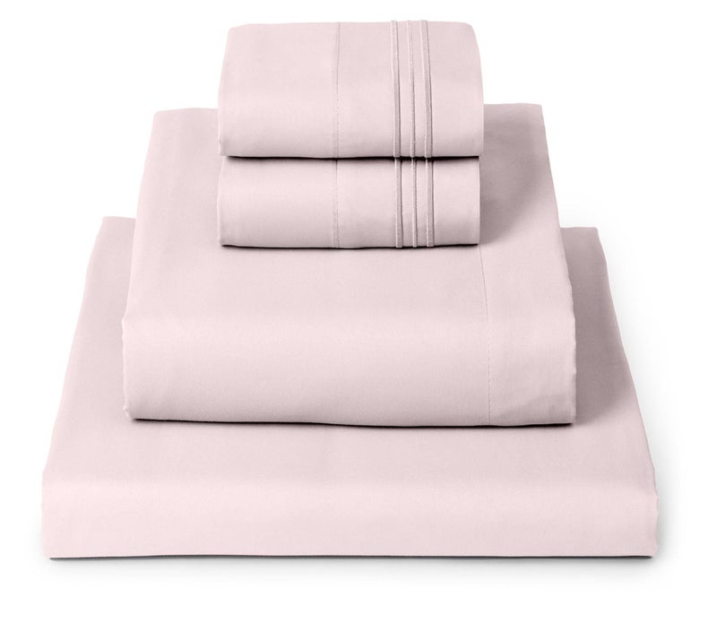 Mellanni Full Sheets Set - 4 PC Iconic Collection Bedding - Hotel Luxury, Extra Soft, Cooling Bed Sheets - Wrinkle, Fade, Stain Resistant (Full, Blush Pink) - Image 1