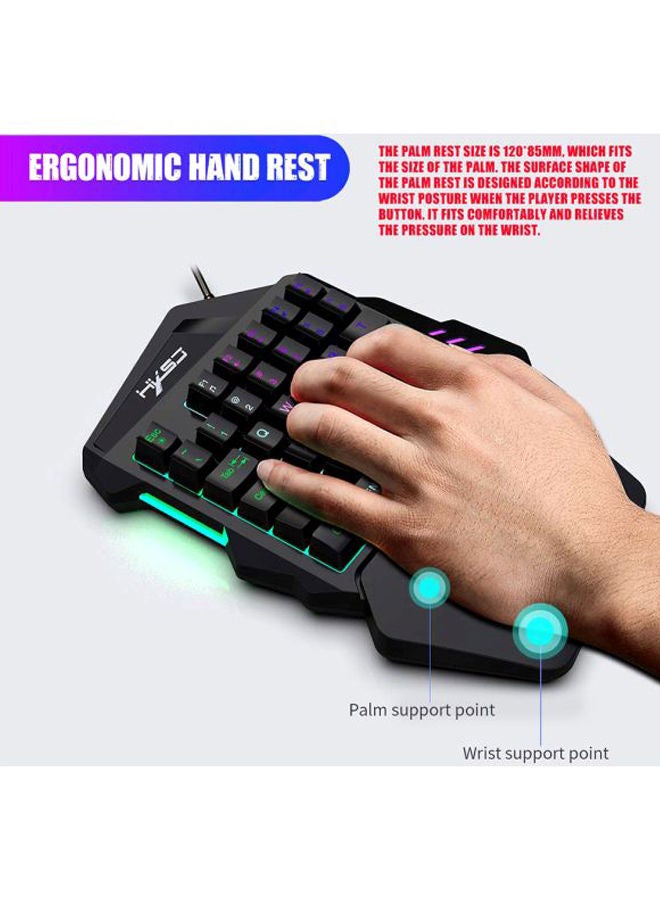 NIBEMINENT One-Handed Membrane Wired Gaming Keyboard - Image 4