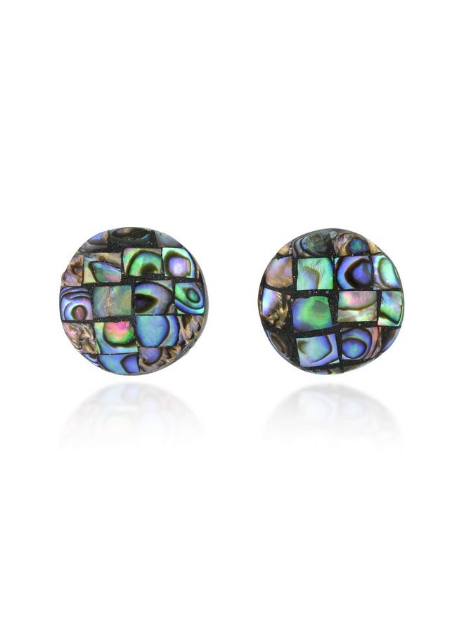 Classic Button Vibrant Abalone Shell Round Circle Stud Earrings | Abalone Shell Round Stud Earrings | Circle Button Earrings | Green Jewelry For Women - pzsku/Z3F1FFB676B9CD1B392B5Z/45/_/1735214524/0591584e-4a8b-4b5a-94ee-822cef05e1d6