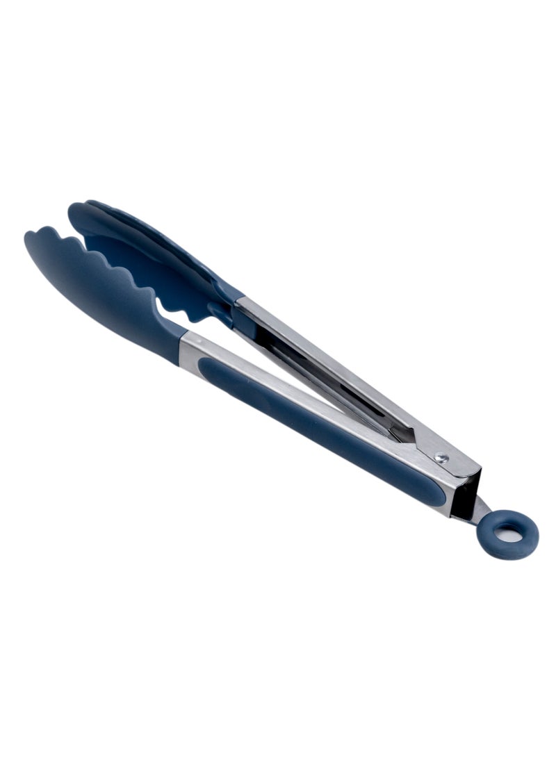 Cuisine Art Stainless Steel Nylon BBQ Tong 27 cm - Durable Grilling Tool for Precision Barbecuing - Lynch blue 
