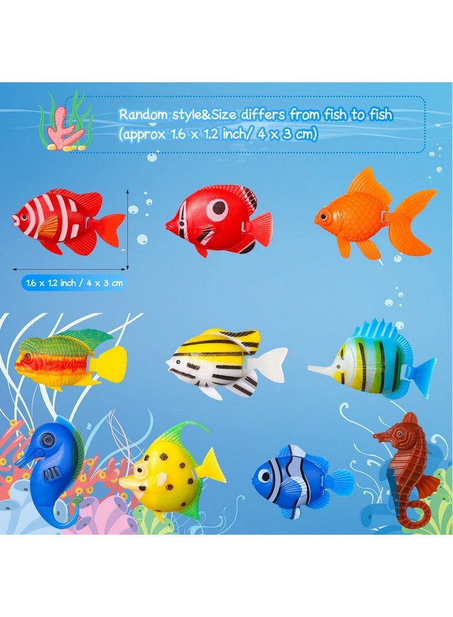 Aoriher 10 Pcs Artificial Fishes Floating Decorations for Aquarium Tank Colourful Plastic Tropical Fish Seahorse for Bubble Lamp Aquarium - Image 4