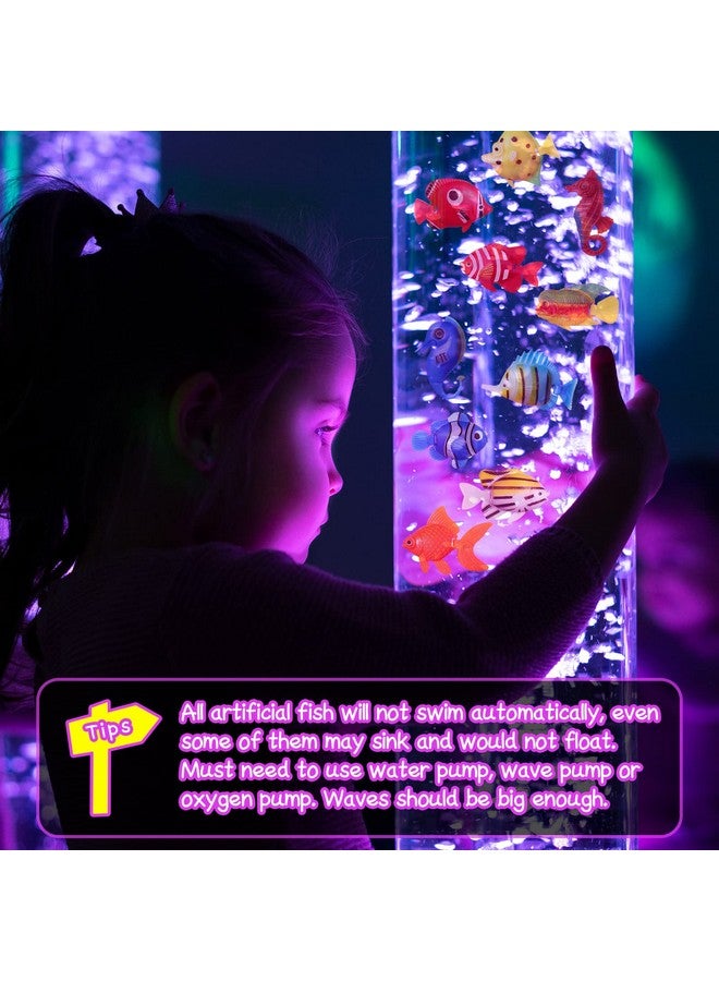 Aoriher 10 Pcs Artificial Fishes Floating Decorations for Aquarium Tank Colourful Plastic Tropical Fish Seahorse for Bubble Lamp Aquarium - Image 3
