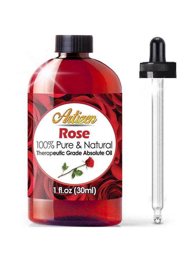 Artizen Rose Essential Oil Therapeutic Grade - Huge 1oz Bottle - Perfect for Aromatherapy, Relaxation, Skin Therapy & More!