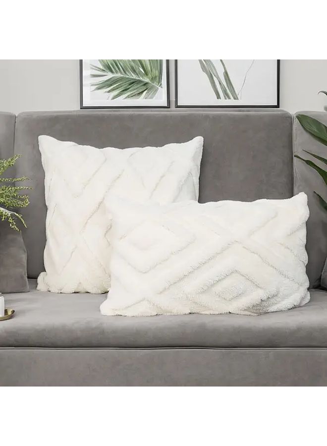 غطاء وسادة مربع من المخمل الرمادي مقاس 18 × 18 بوصة، غطاء وسادة زخرفي هندسي بوهو - Image 1