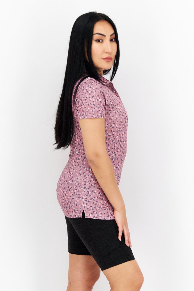 PUMA Women Sportswear Fit Short Sleeve Golf Polo Shirt, Old Rose - Image 2