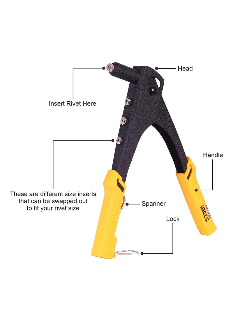 INGCO INGCO POWERTOOLS HANDTOOLS Aluminium Alloy Body Premium Hand Riveter HR105 105  - Image 5