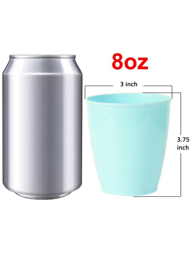 Youngever 8 Ounce Kids Cups 9 Pack Kids Plastic Cups 8 Ounce Kids Drinking Cups Toddler Cups Cups For Kids Toddlers Unbreakable Toddler Cups (Coastal Colors) - Image 3