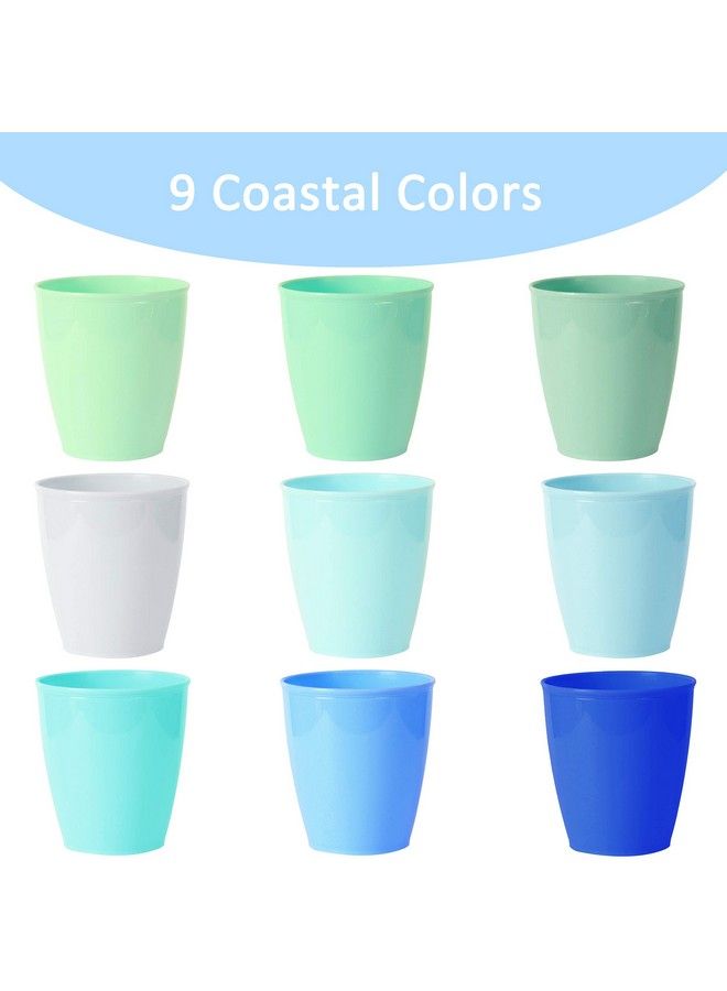 Youngever 8 Ounce Kids Cups 9 Pack Kids Plastic Cups 8 Ounce Kids Drinking Cups Toddler Cups Cups For Kids Toddlers Unbreakable Toddler Cups (Coastal Colors) - Image 4