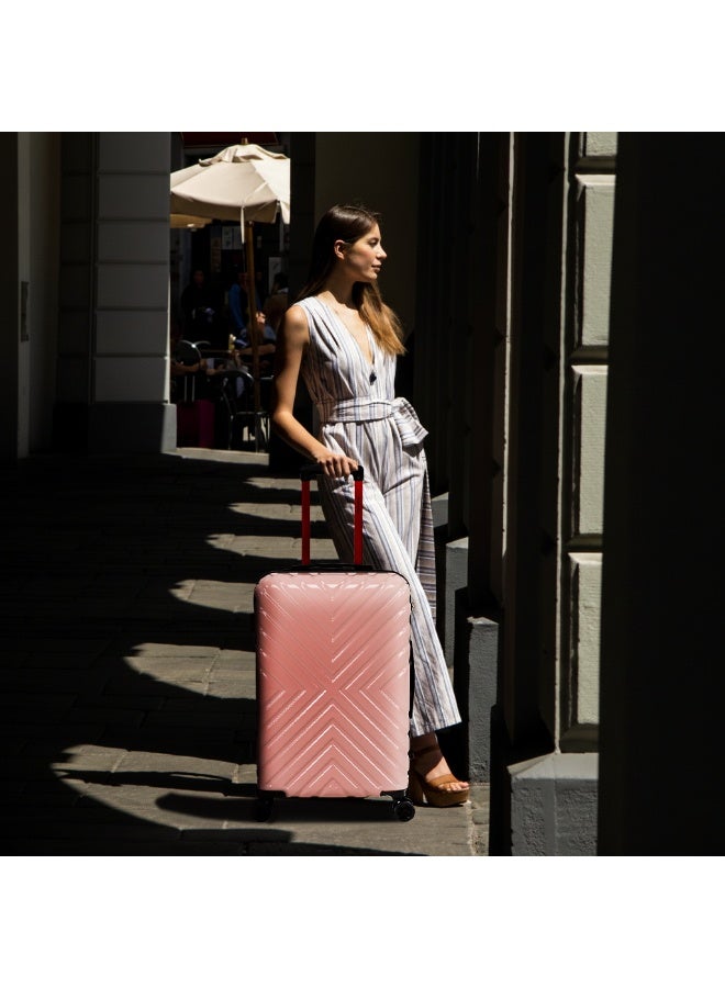 ايجل اكسبريس طقم عربة سفر إيجل إكسبرس نيكسا متينة من ABS+PC – مقاسات 20، 24، 28 بوصة – وردي فاتح - Image 2