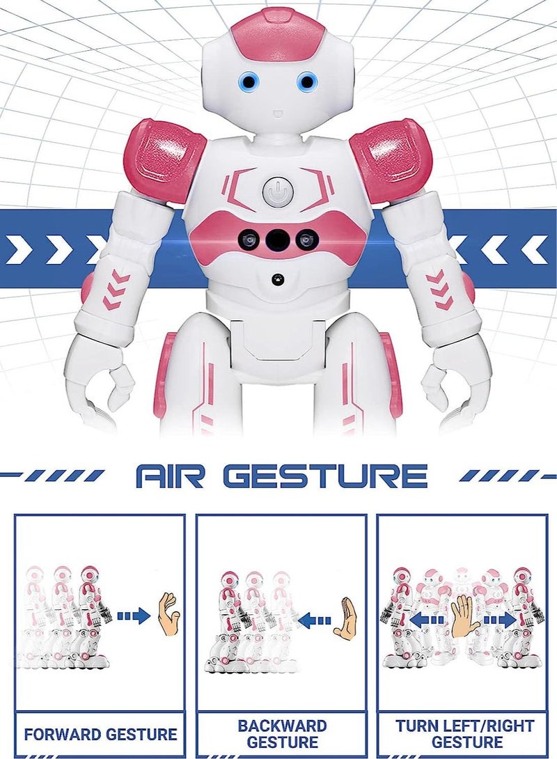 Robot Toys for Kids, Gesture & Sensing Remote Control Robot for Age 3 4 5 6 7 8 Year Old Boys Girls Birthday Gift Present (Pink)  - Image 3