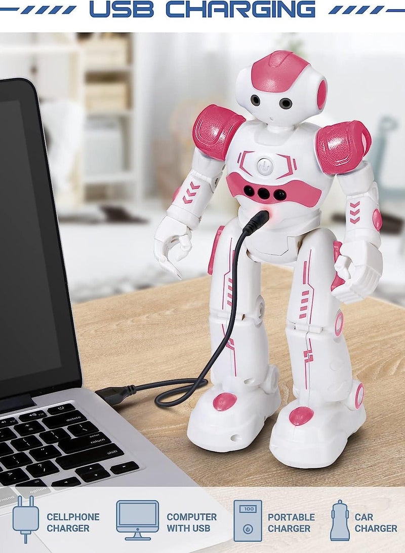 Robot Toys for Kids, Gesture & Sensing Remote Control Robot for Age 3 4 5 6 7 8 Year Old Boys Girls Birthday Gift Present (Pink)  - Image 5