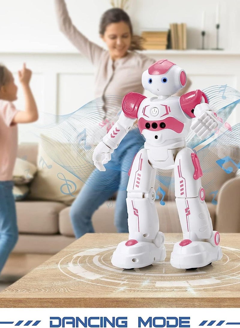 Robot Toys for Kids, Gesture & Sensing Remote Control Robot for Age 3 4 5 6 7 8 Year Old Boys Girls Birthday Gift Present (Pink)  - Image 4