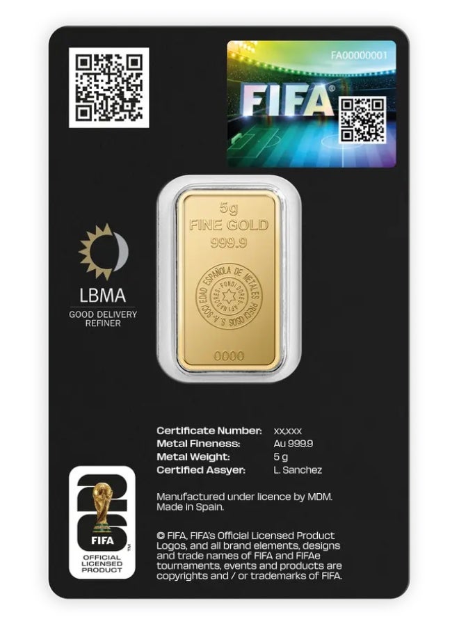 PAMP FIFA World Cup 2026™ 5g Gold Bar - Image 2