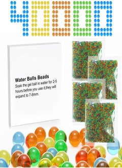 Water Balls Beads Refill Ammo (7-8 mm 4 Pack 10000 Pieces Per Pack) Gel Splater Ball Blaster Bullets Compatible