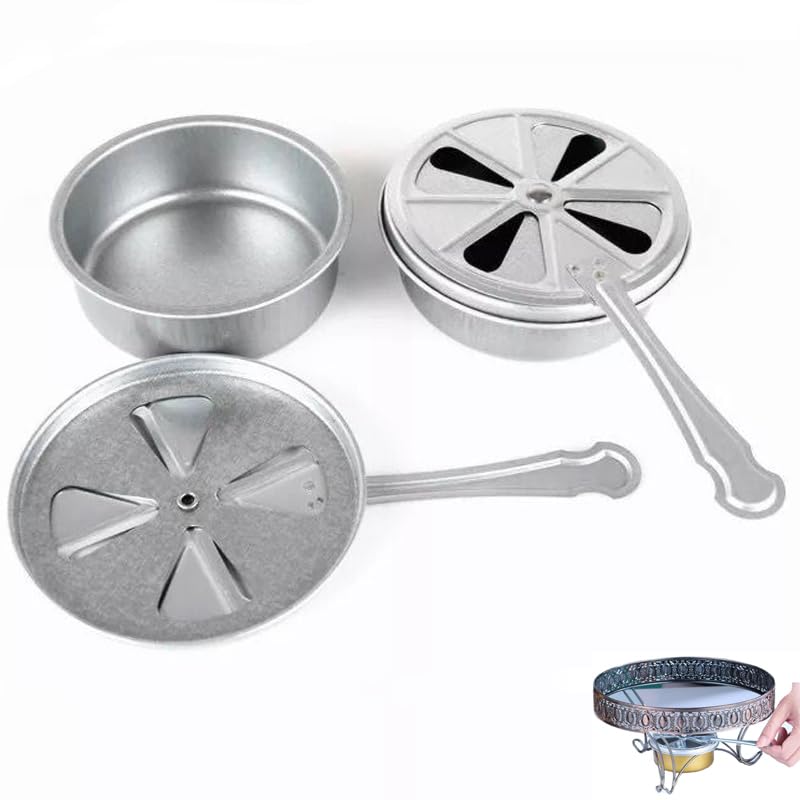 SquEqu 2 Pack Solid Fuel Tablets Holder Gel Fuels Burner with Fire Control Adjustment Extinguishing Cap for Storm Cooker Spirit Alcohol Stove Chafing Dish Set Buffet Warmer Camping Stoves - Image 1