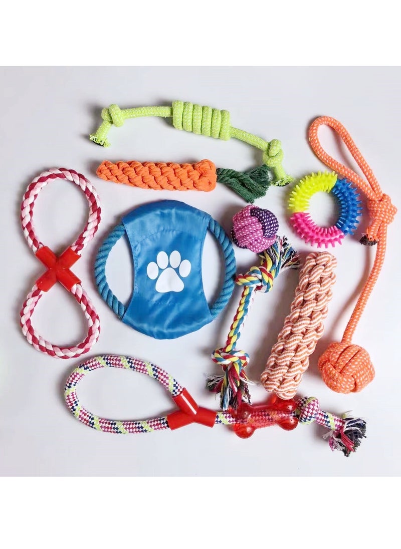 10 Pcs Pet Puppy Toys Gift Set For Dogs, Cute Squeaky Dog Toys Durable Puppy Teething Toys, Rope Toys, Puppy Chew Toys - pzsku/Z3F206DE61C0A1F8204AAZ/45/_/1727276129/a89935e7-85bd-4cc5-9c86-1bb9de35aeff