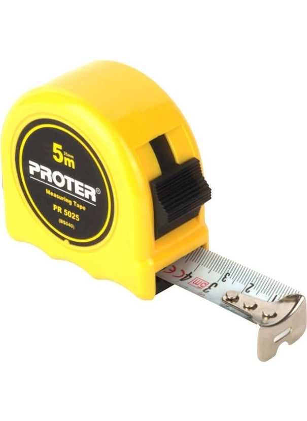 Proter Pr 5025 5x25 mm Steel Tape Measure with Stop 