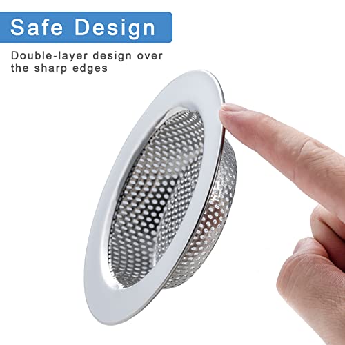 Honmein 3 Pcs Sink Strainer for Most Kitchen Sink Drain Basket, Upgraded Double-Layer Safe Design Kitchen Sink Strainer (Outer Diameter 4.5 Inch) - Image 3