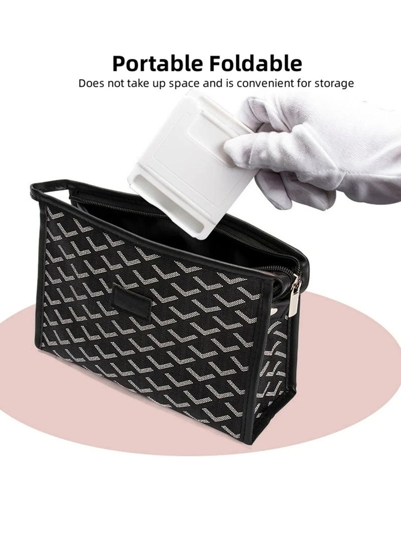 AROAQ Cell Phone Stand, portable and Foldable Desk Phone Holder, Adjustable Angle Smartphone Support Tablet Stand, compact and durable Universal Desk Stand for All Mobile Smart Phone, (Black) - Image 4