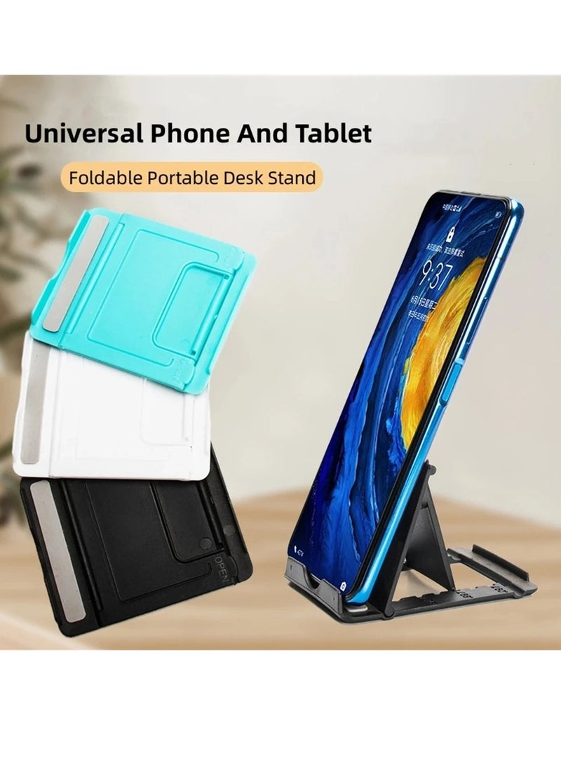 AROAQ Cell Phone Stand, portable and Foldable Desk Phone Holder, Adjustable Angle Smartphone Support Tablet Stand, compact and durable Universal Desk Stand for All Mobile Smart Phone, (Black) - Image 5
