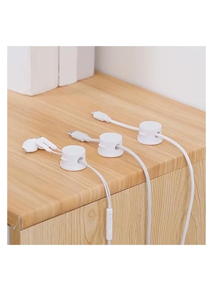 erorex 6PCS Cord Wire Organizers 360 Degree Rotation Desk Cable Management Clip Holder for Data Cables Keeper Clamp with Adhesive - Image 2