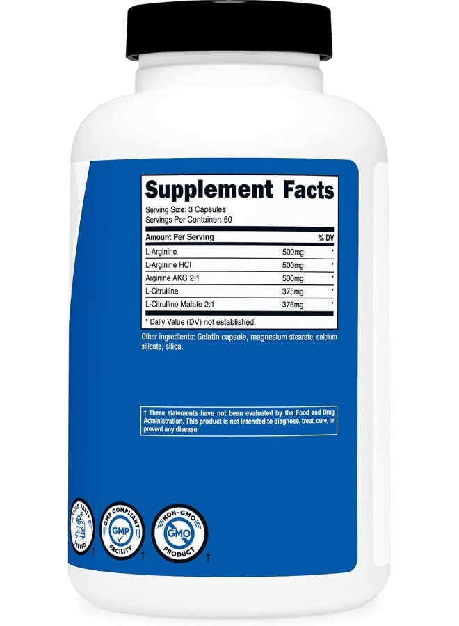 Nutricost Nitric Oxide Booster 750mg, 180 Capsules - Gluten Free and Non-GMO - Image 5