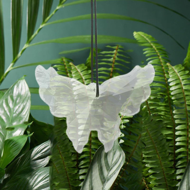 White Crystal Butterfly Sun Catcher Pendant for Garden Window Patio Decor - Image 5