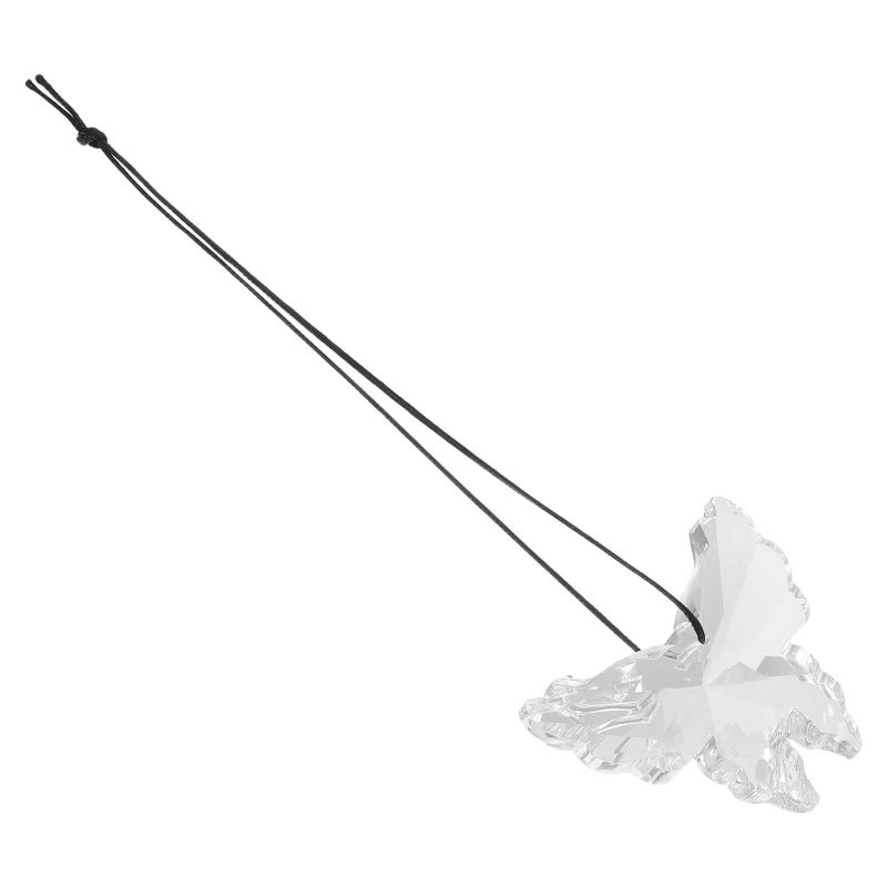 White Crystal Butterfly Sun Catcher Pendant for Garden Window Patio Decor - Image 2