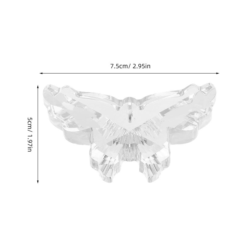 White Crystal Butterfly Sun Catcher Pendant for Garden Window Patio Decor - Image 3