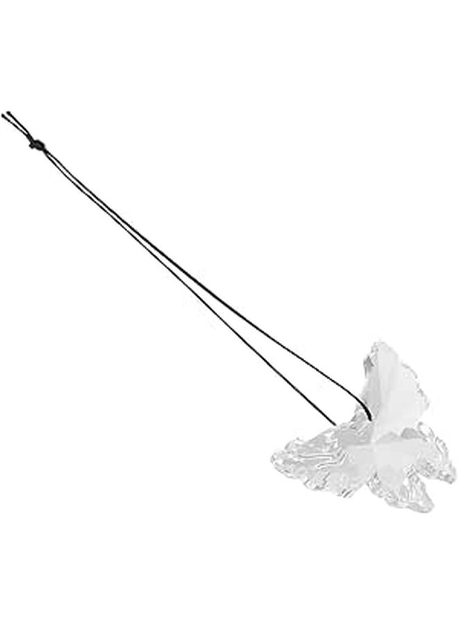 White Crystal Butterfly Sun Catcher Pendant for Garden Window Patio Decor - Image 1