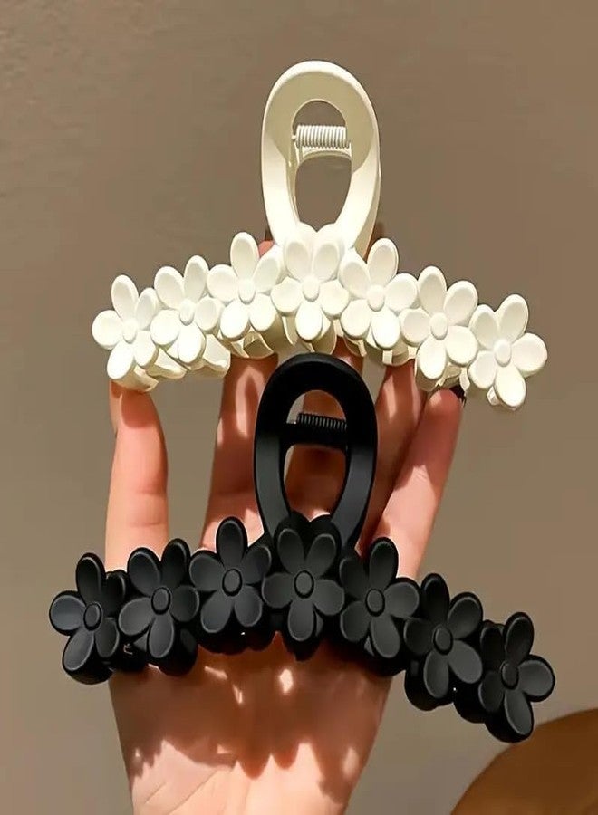 VORSET 3 Pcs VORSET Flower Hair Claw Clip for Women and Girls | Matte Finish Hair Clutcher for Thick & Long Hair | Non-Slip Large Floral Claw Clips for Daily & Party Use - Image 4
