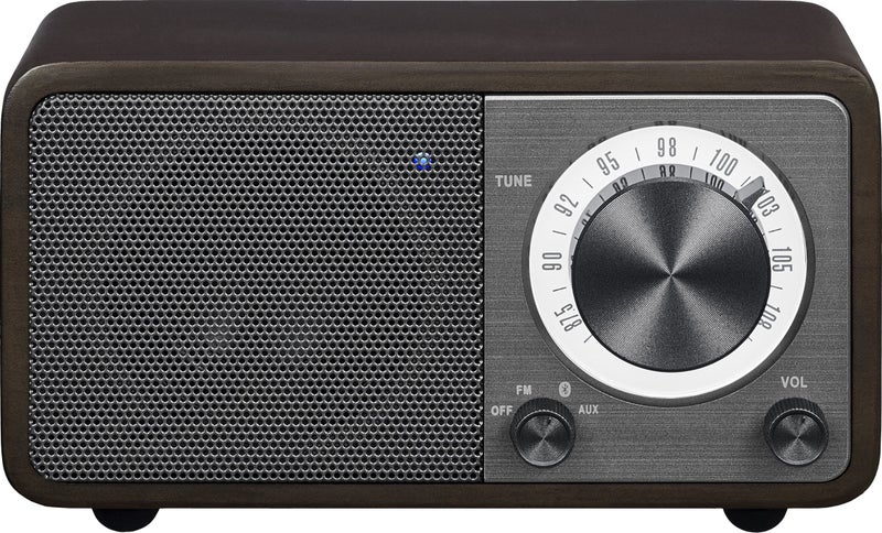 Sangean WR7DK Wood Cabinet Mini Bluetooth Speaker with FM Radio Tuner and Auxin Dark Cherry - Image 2